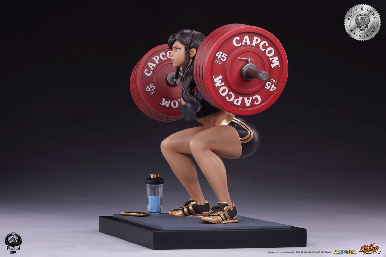 Street Fighter - Chun-Li - Gym/Fitness/Powerlifting - 1/4 - Battle Edition, Silver Exclusive (Premium Collectibles Studio) photo 19
