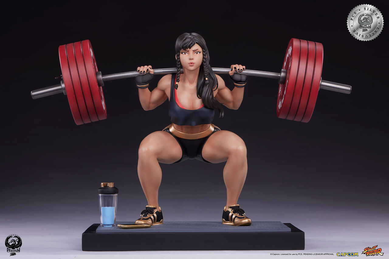 Street Fighter - Chun-Li - Gym/Fitness/Powerlifting - 1/4 - Battle Edition, Silver Exclusive (Premium Collectibles Studio) photo 20