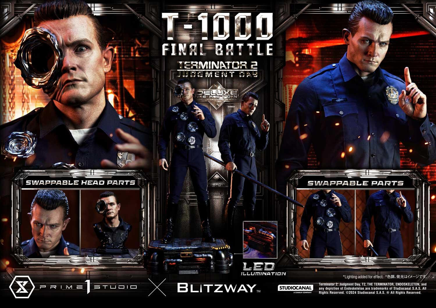 Terminator 2: Judgment Day - T-1000 - Museum Masterline Series  (MMT2-03DX) - 1/3 - DX Version, Final Battle (Blitzway, Prime 1 Studio)