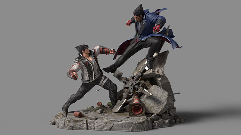 Tekken 8 - Kazama Jin - Mishima Kazuya - Fist Meets Fate Figurine (Bandai Namco Entertainment Inc.) photo 4