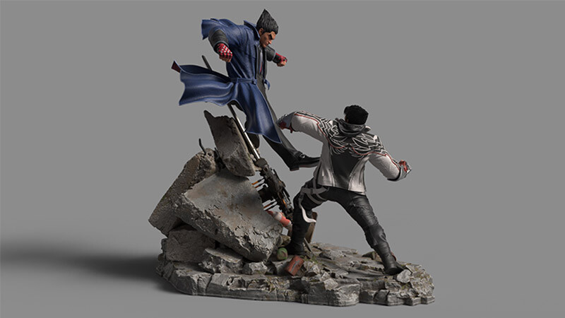 Tekken 8 - Kazama Jin - Mishima Kazuya - Fist Meets Fate Figurine (Bandai Namco Entertainment Inc.) photo 5