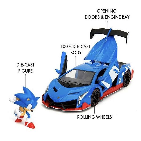 Sonic the Hedgehog - Lamborghini Veneno - Classic Sonic (Jada Toys) photo 2