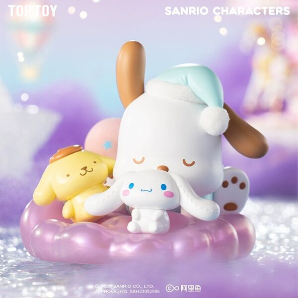 Sanrio Characters - Cinnamoroll - Pochacco - Pompompurin - Sanrio A Good Dream Series - Good Night (Top Toy)
