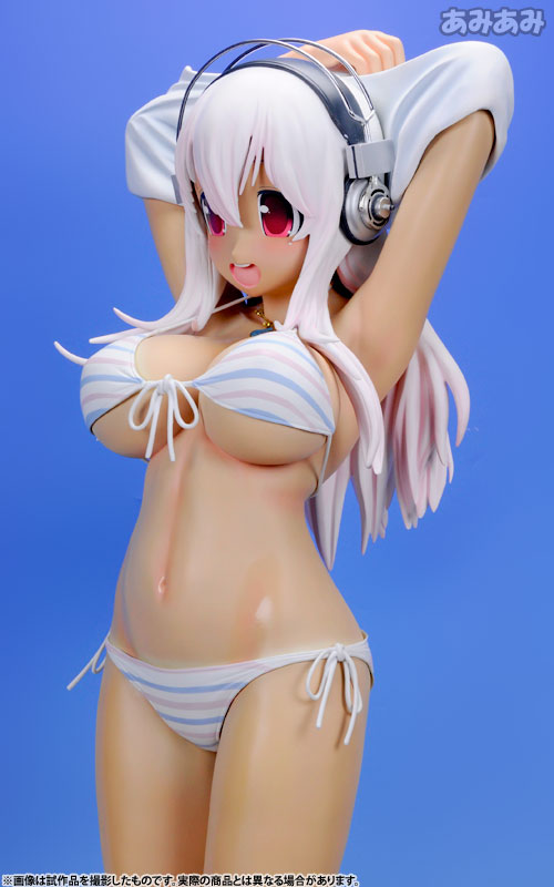 SoniAni: Super Sonico The Animation - Sonico - 1/2 - Suntanned Ver. , Stripe Bikini (A-Toys) photo 4