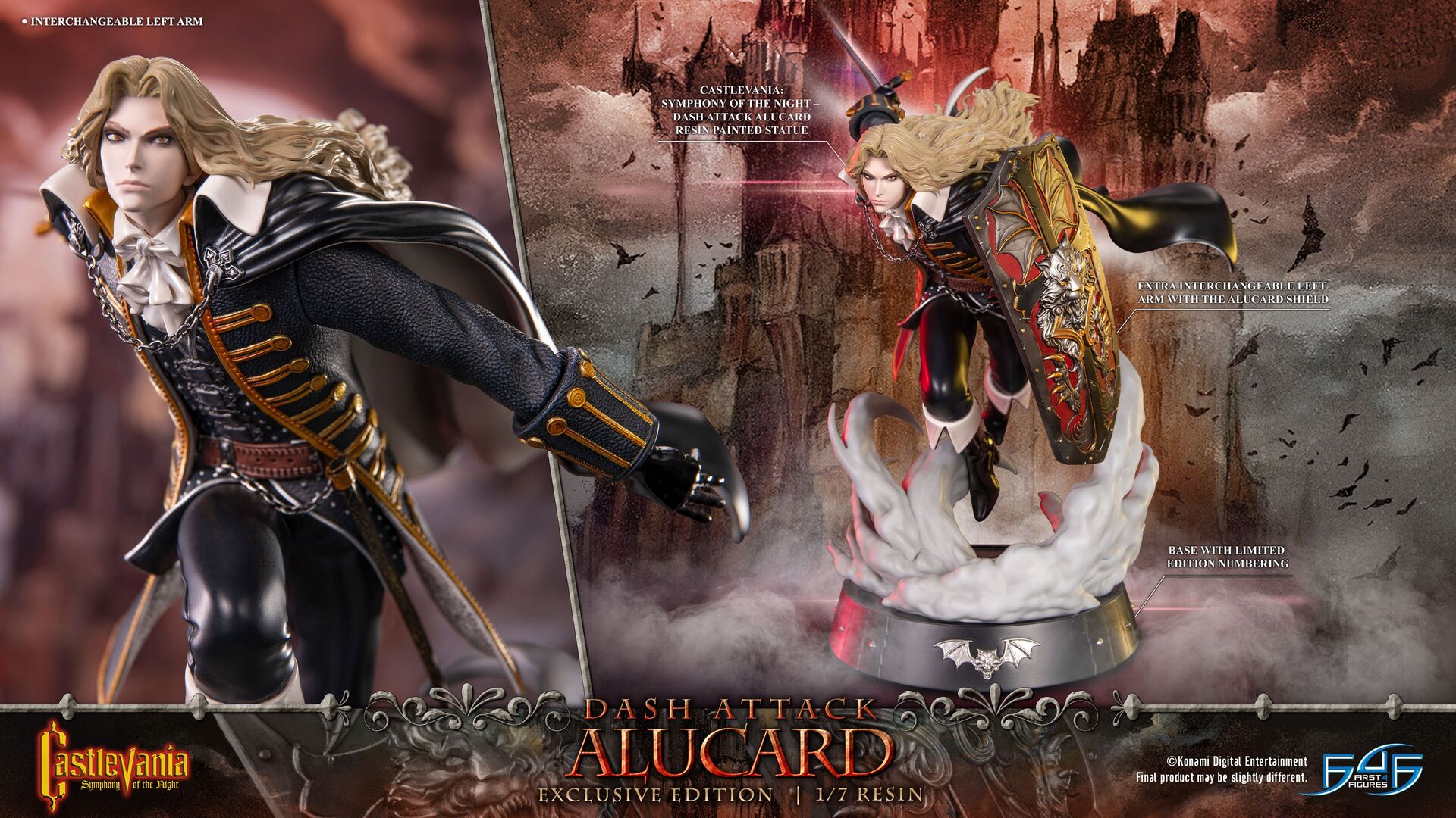 Akumajou Dracula X: Gekka no Yasoukyoku - Alucard - 1/7 - Dash Attack, Exclusive Edition (First 4 Figures) photo 9