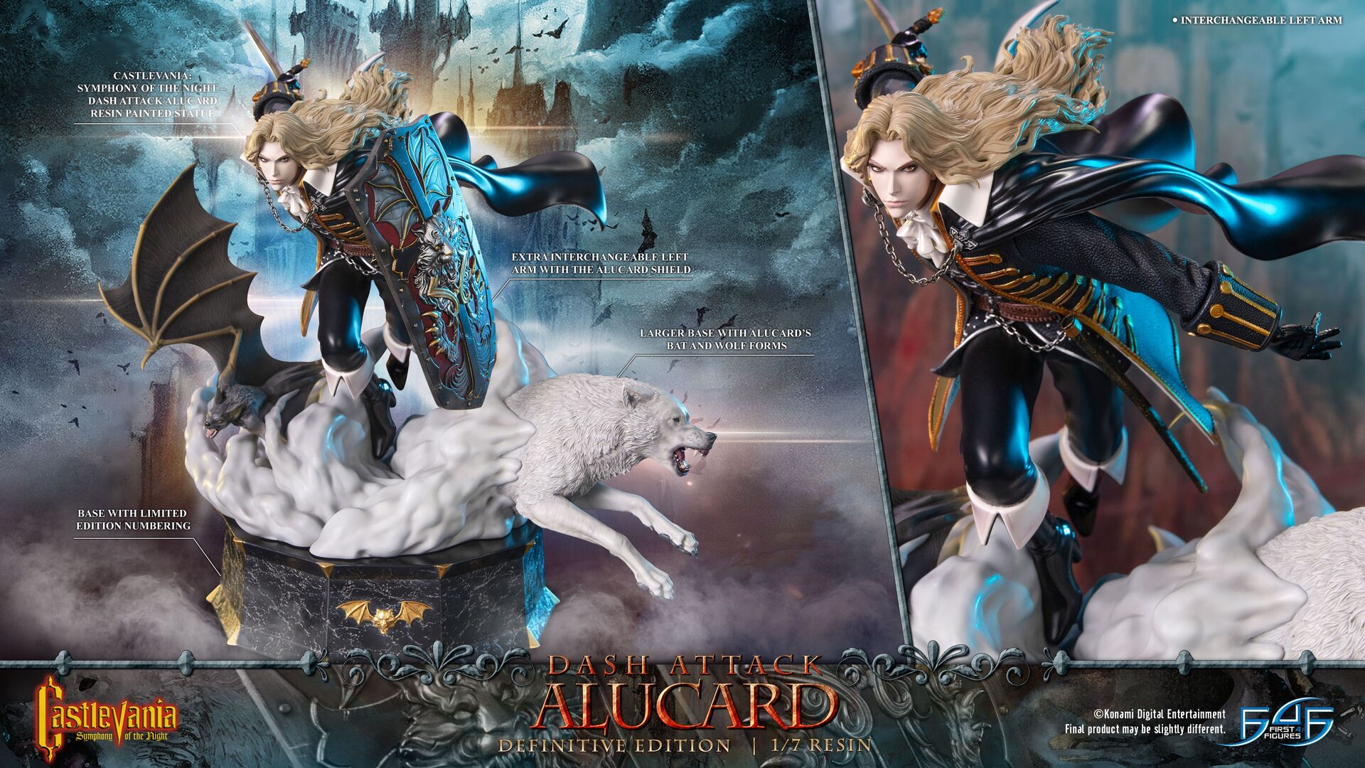 Akumajou Dracula X: Gekka no Yasoukyoku - Alucard - 1/7 - Dash Attack, Definitive Edition (First 4 Figures) photo 12
