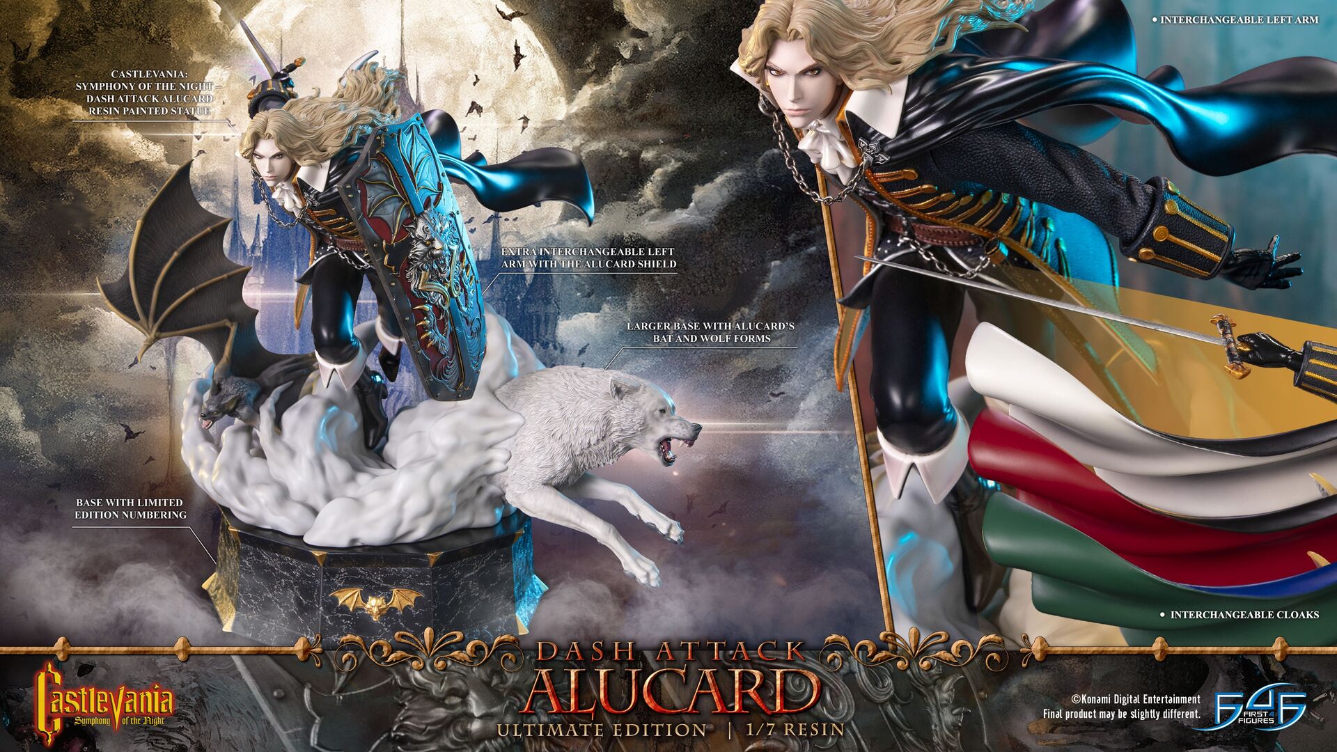 Akumajou Dracula X: Gekka no Yasoukyoku - Alucard - 1/7 - Dash Attack, Ultimate Edition (First 4 Figures) photo 3