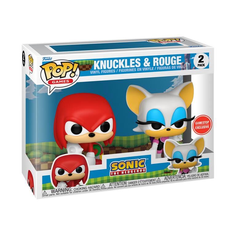 Sonic the Hedgehog - Rouge the Bat - POP! Games - POP! Vinyl - 2 Pack (Funko Toys, GameStop) photo 2
