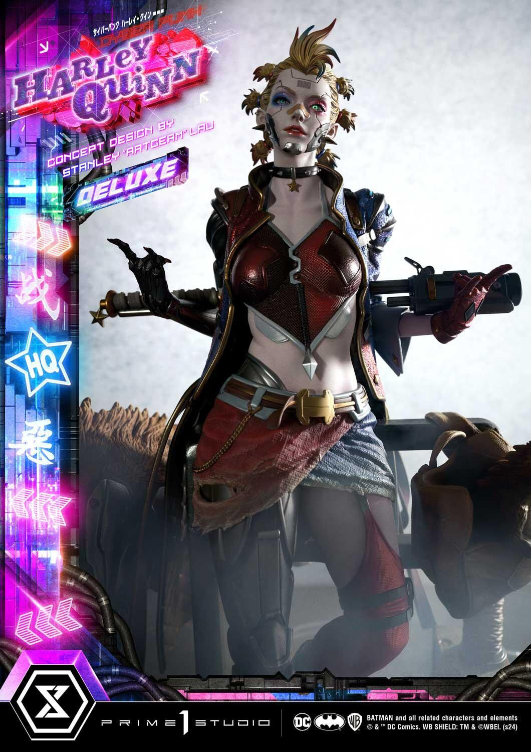 Batman - Bud - Harley Quinn - Lou - Ultimate Premium Masterline  (UPMDC-08DX) - 1/4 - Cyberpunk, DX Version (Prime 1 Studio) photo 3