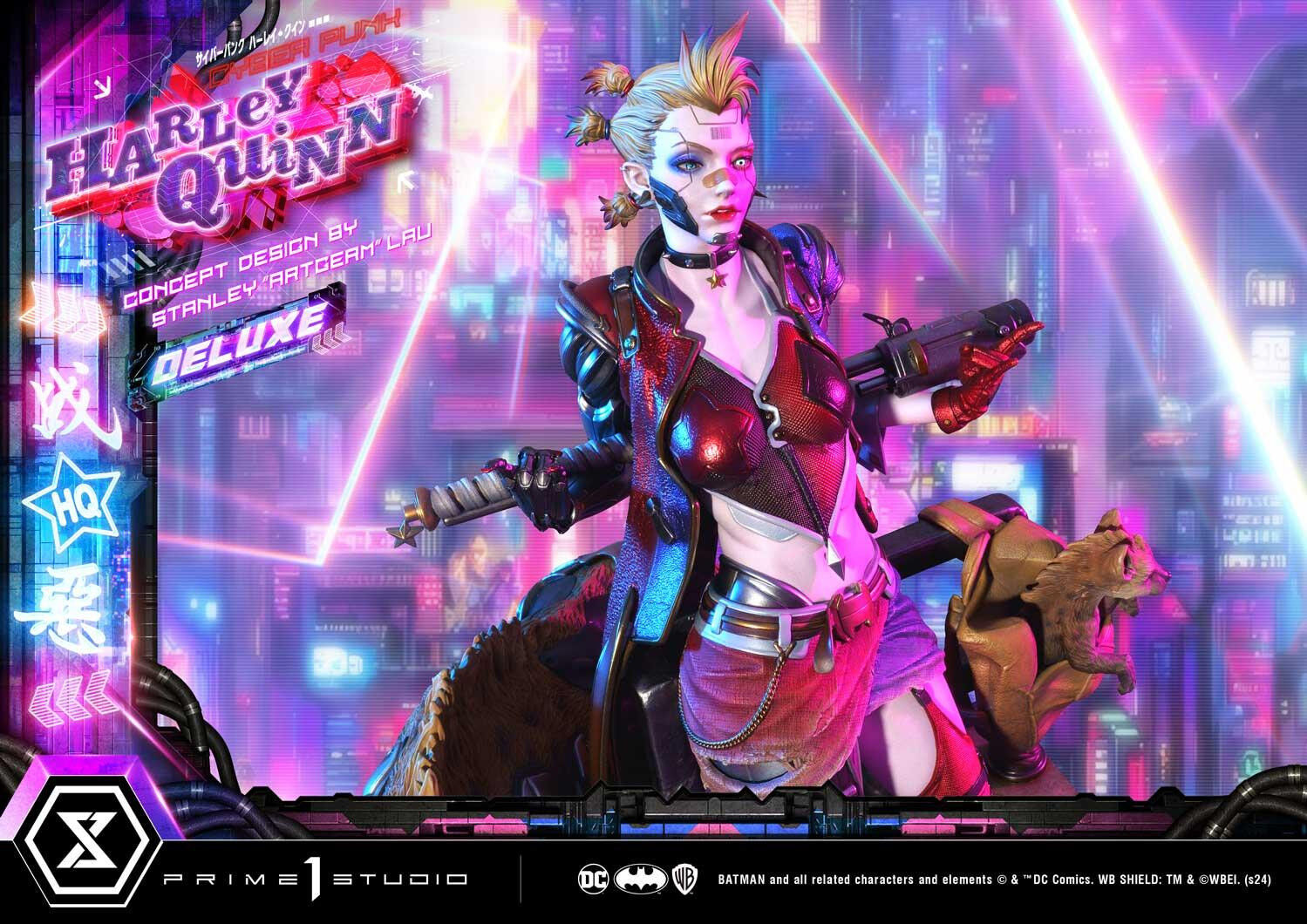 Batman - Bud - Harley Quinn - Lou - Ultimate Premium Masterline  (UPMDC-08DX) - 1/4 - Cyberpunk, DX Version (Prime 1 Studio) photo 16