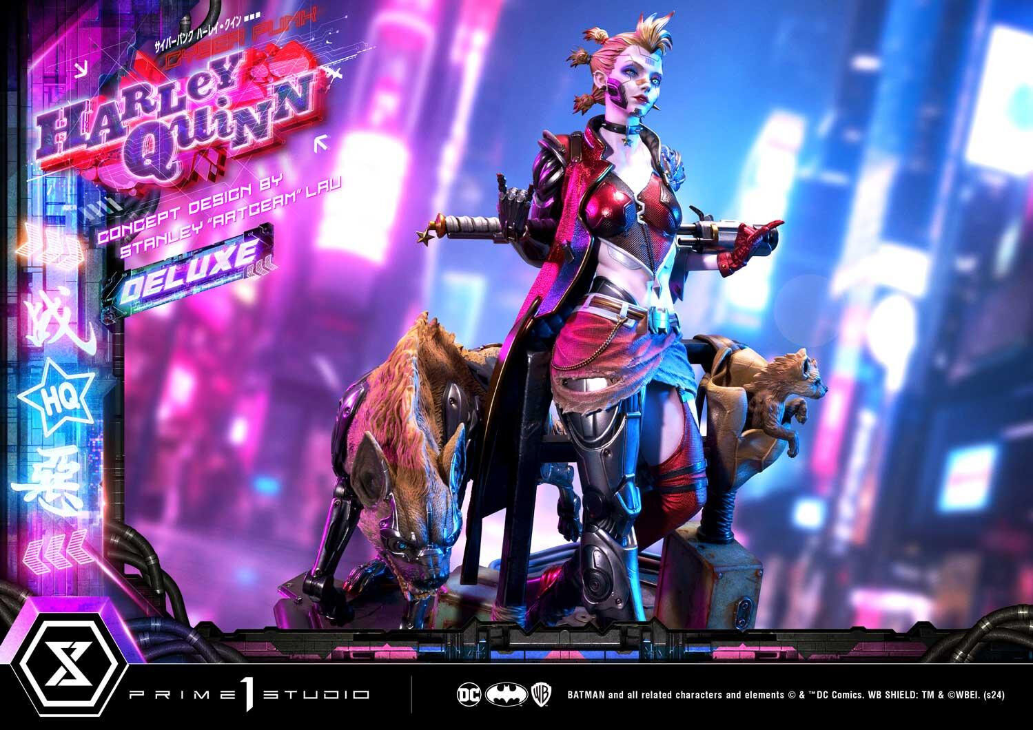 Batman - Bud - Harley Quinn - Lou - Ultimate Premium Masterline  (UPMDC-08DX) - 1/4 - Cyberpunk, DX Version (Prime 1 Studio) photo 29
