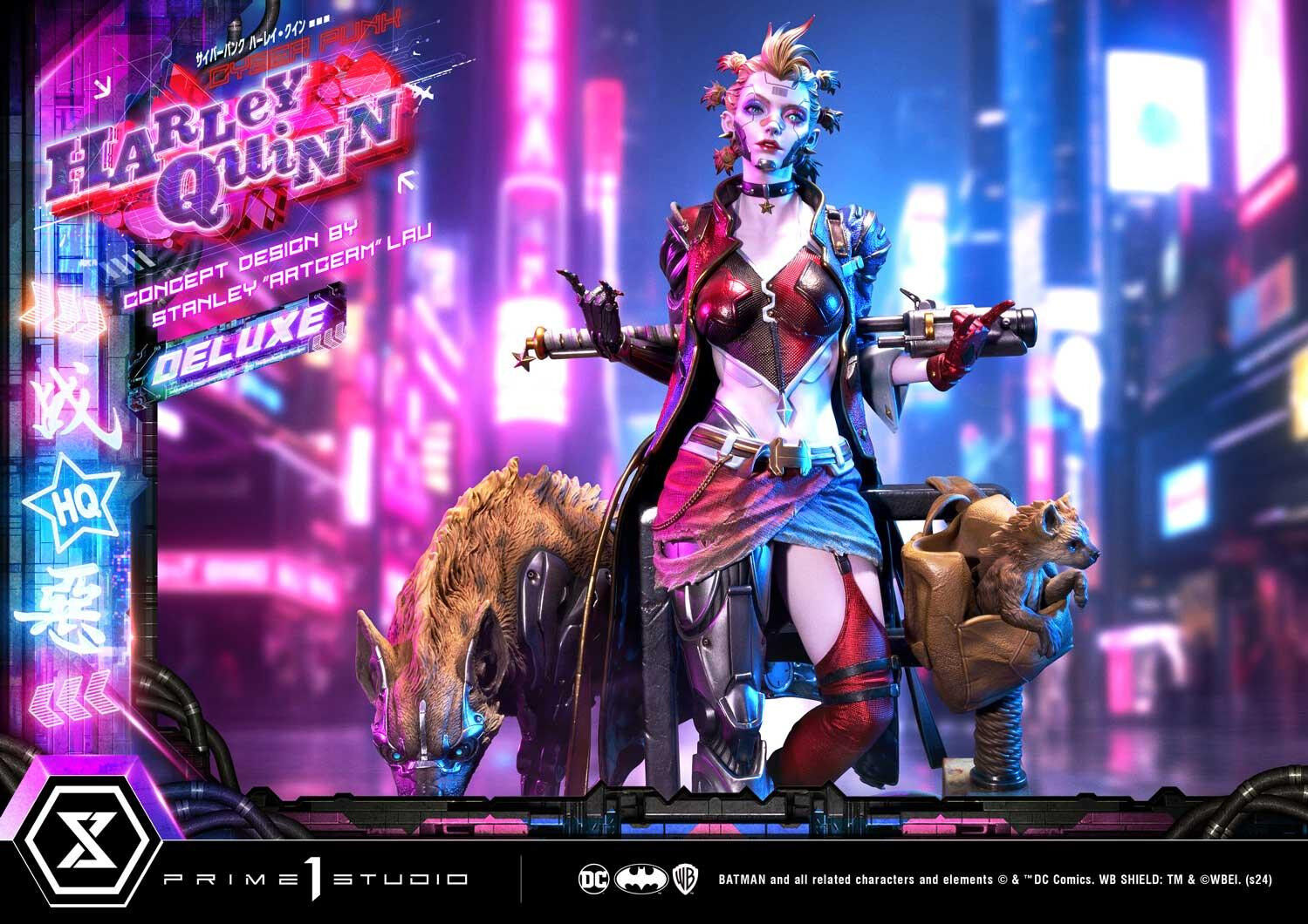 Batman - Bud - Harley Quinn - Lou - Ultimate Premium Masterline  (UPMDC-08DX) - 1/4 - Cyberpunk, DX Version (Prime 1 Studio) photo 30