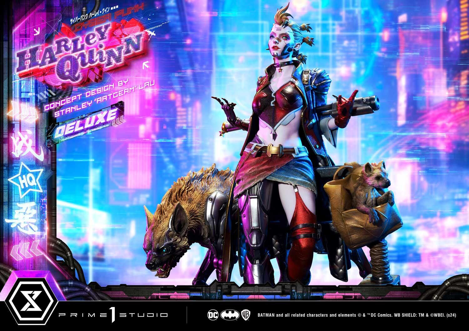 Batman - Bud - Harley Quinn - Lou - Ultimate Premium Masterline  (UPMDC-08DX) - 1/4 - Cyberpunk, DX Version (Prime 1 Studio) photo 31