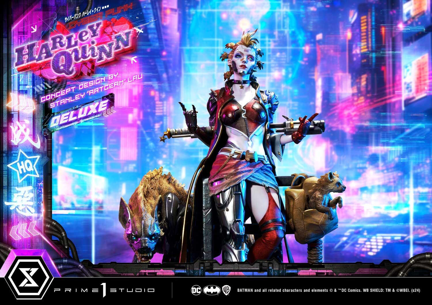 Batman - Bud - Harley Quinn - Lou - Ultimate Premium Masterline  (UPMDC-08DX) - 1/4 - Cyberpunk, DX Version (Prime 1 Studio) photo 32