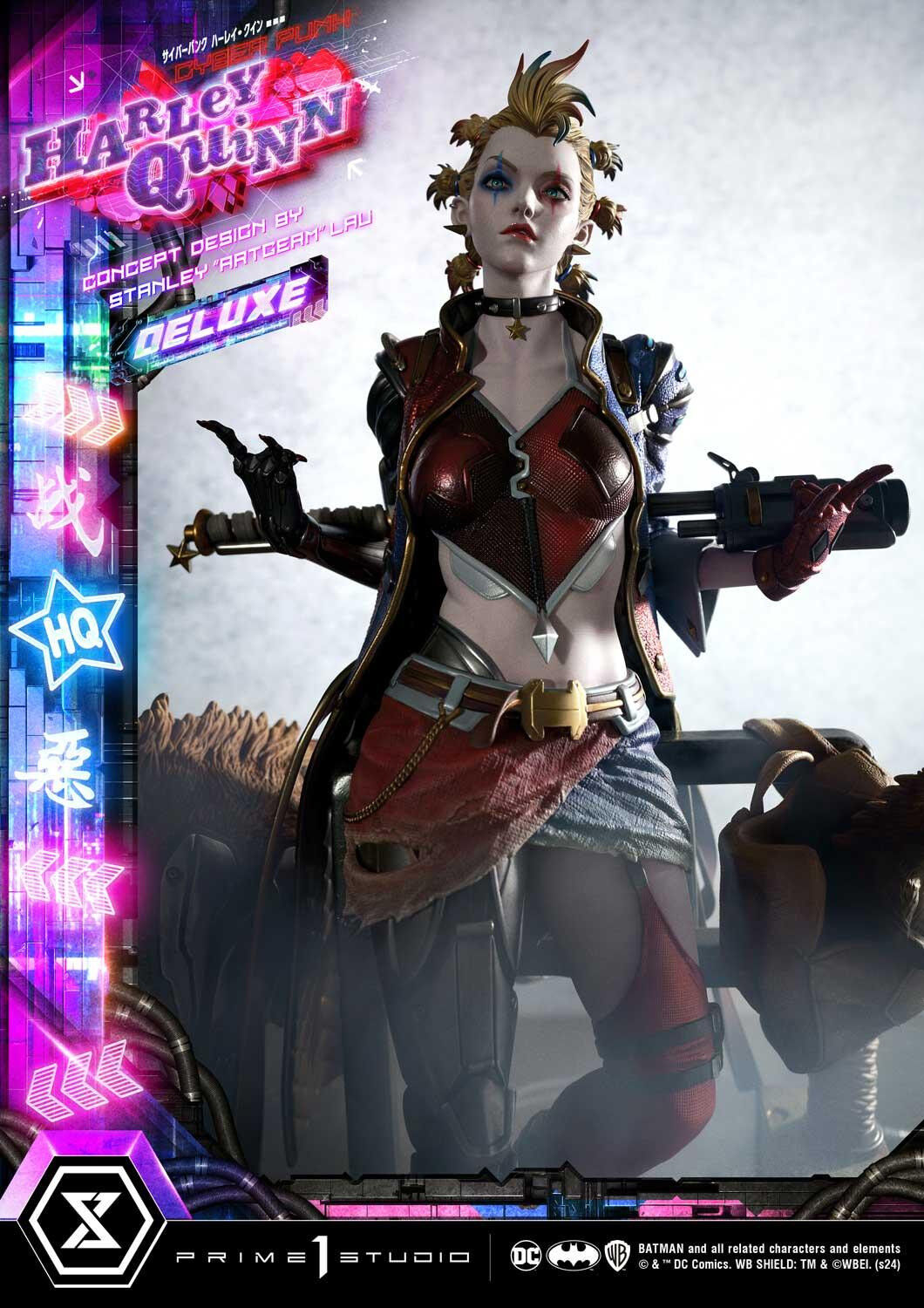 Batman - Bud - Harley Quinn - Lou - Ultimate Premium Masterline  (UPMDC-08DX) - 1/4 - Cyberpunk, DX Version (Prime 1 Studio) photo 44