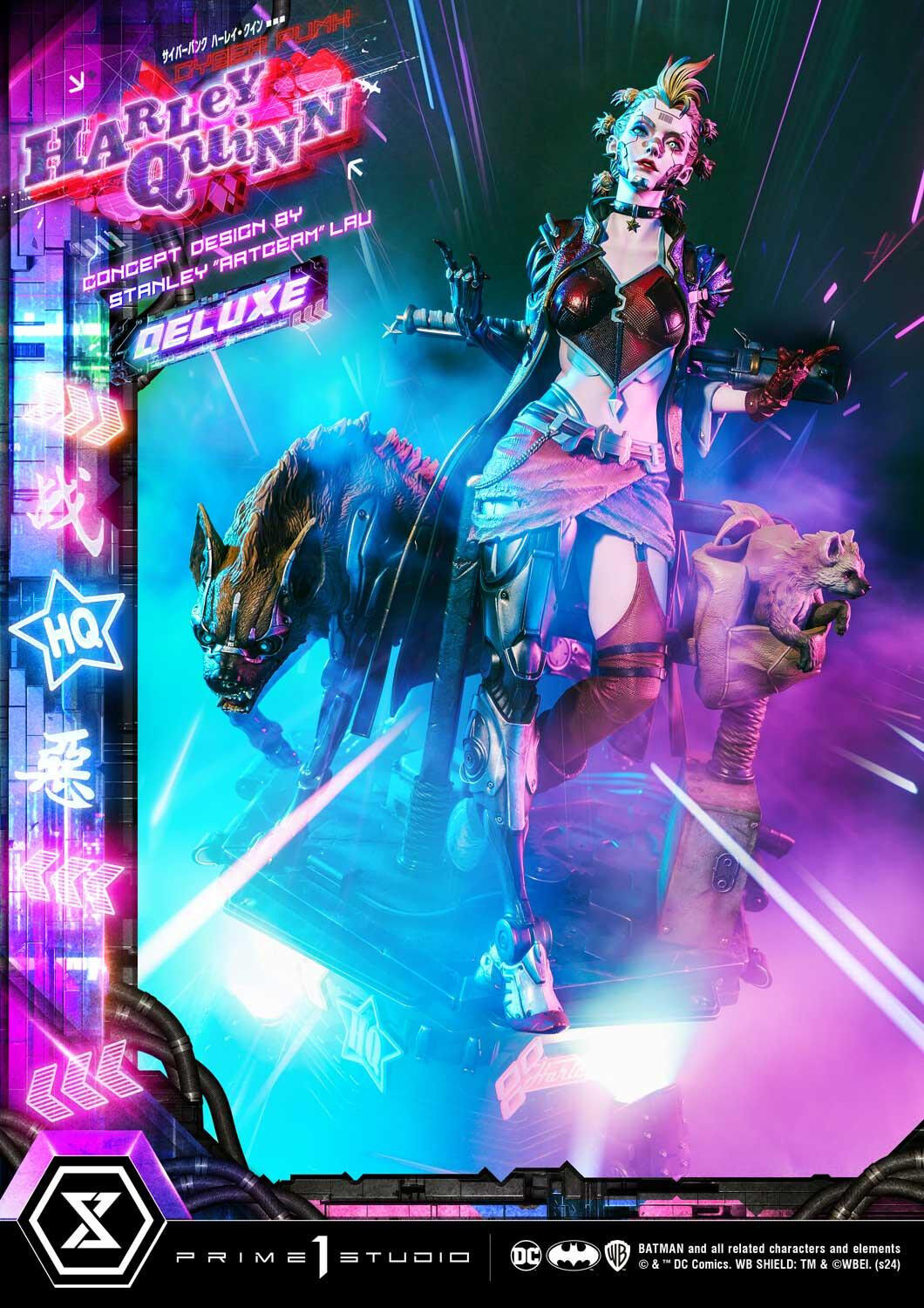 Batman - Bud - Harley Quinn - Lou - Ultimate Premium Masterline  (UPMDC-08DX) - 1/4 - Cyberpunk, DX Version (Prime 1 Studio) photo 47