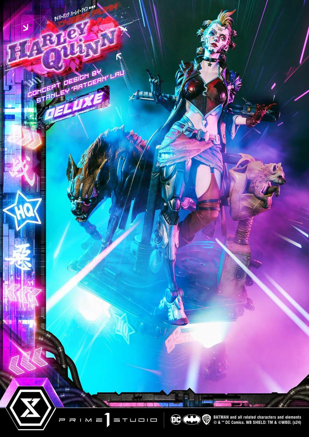 Batman - Bud - Harley Quinn - Lou - Ultimate Premium Masterline  (UPMDC-08DX) - 1/4 - Cyberpunk, DX Version (Prime 1 Studio) photo 49