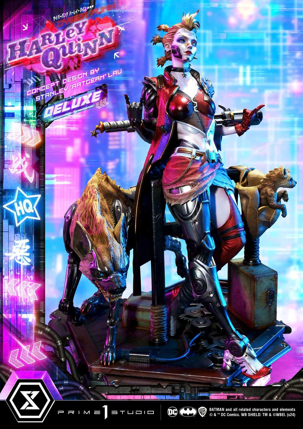 Batman - Bud - Harley Quinn - Lou - Ultimate Premium Masterline  (UPMDC-08DXS) - 1/4 - Cyberpunk, DX Bonus Version (Prime 1 Studio) photo 4