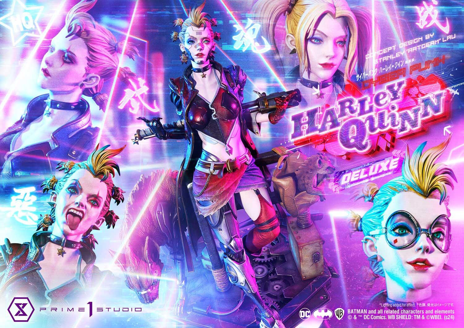 Batman - Bud - Harley Quinn - Lou - Ultimate Premium Masterline  (UPMDC-08DXS) - 1/4 - Cyberpunk, DX Bonus Version (Prime 1 Studio) photo 6