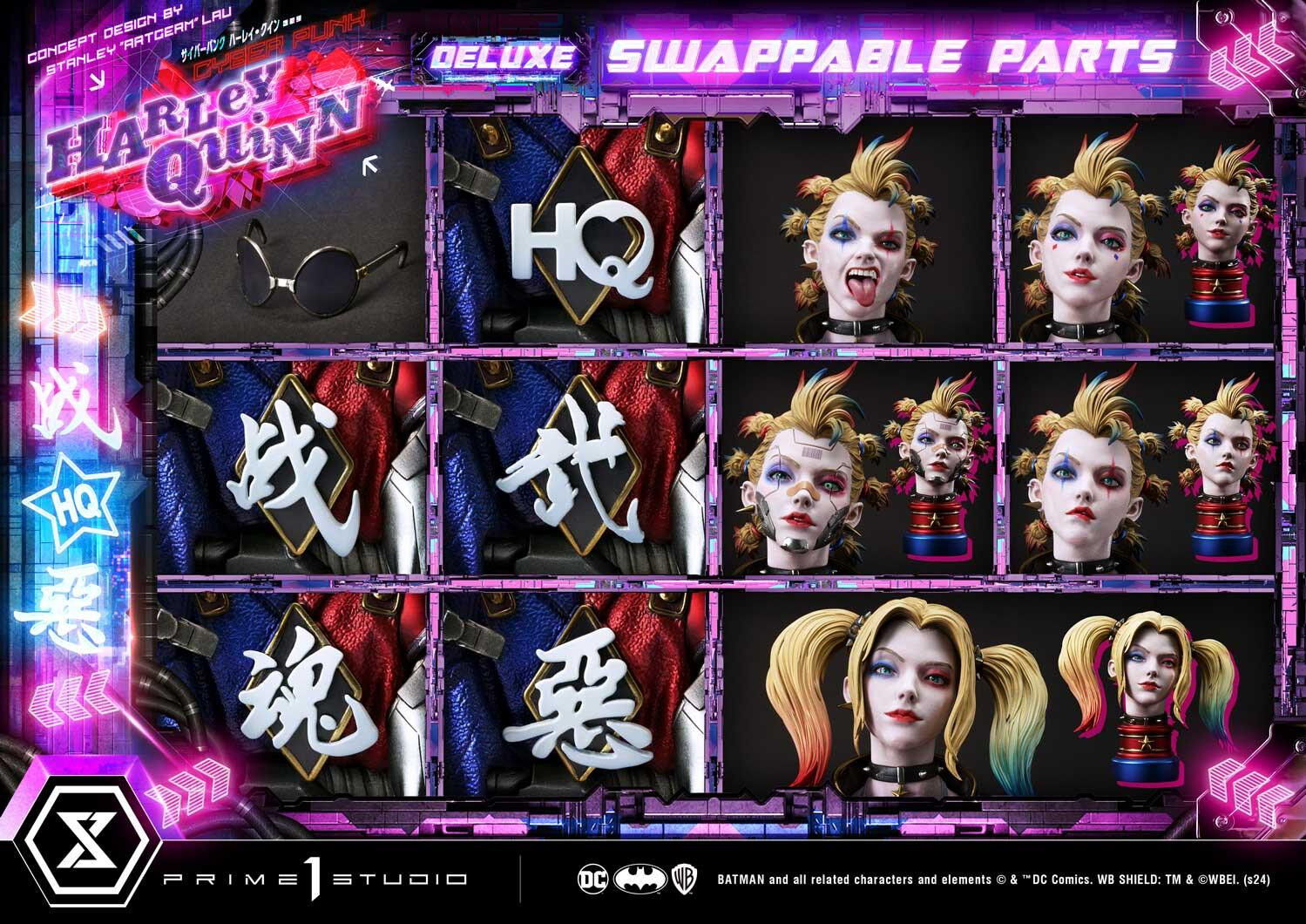 Batman - Bud - Harley Quinn - Lou - Ultimate Premium Masterline  (UPMDC-08DXS) - 1/4 - Cyberpunk, DX Bonus Version (Prime 1 Studio) photo 20