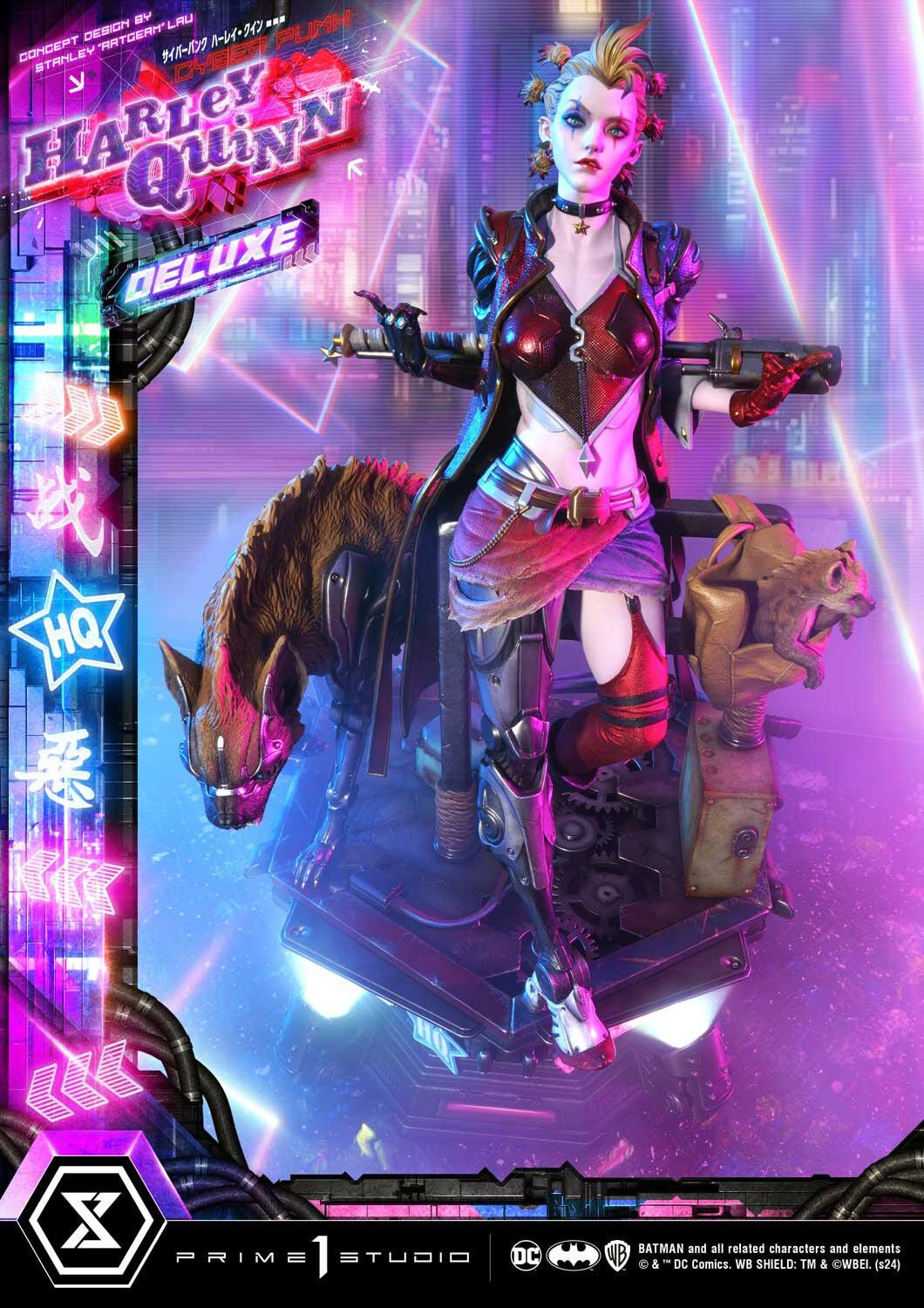 Batman - Bud - Harley Quinn - Lou - Ultimate Premium Masterline  (UPMDC-08DXS) - 1/4 - Cyberpunk, DX Bonus Version (Prime 1 Studio) photo 23