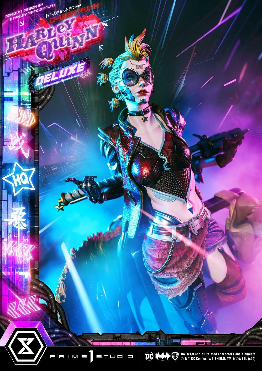Batman - Bud - Harley Quinn - Lou - Ultimate Premium Masterline  (UPMDC-08DXS) - 1/4 - Cyberpunk, DX Bonus Version (Prime 1 Studio) photo 24
