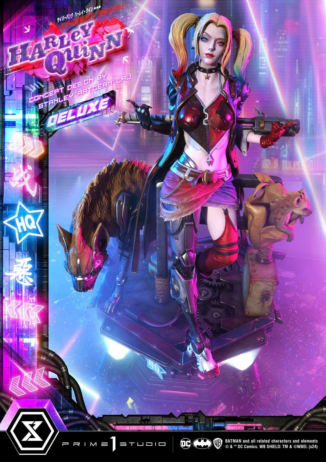 Batman - Bud - Harley Quinn - Lou - Ultimate Premium Masterline  (UPMDC-08DXS) - 1/4 - Cyberpunk, DX Bonus Version (Prime 1 Studio) photo 33