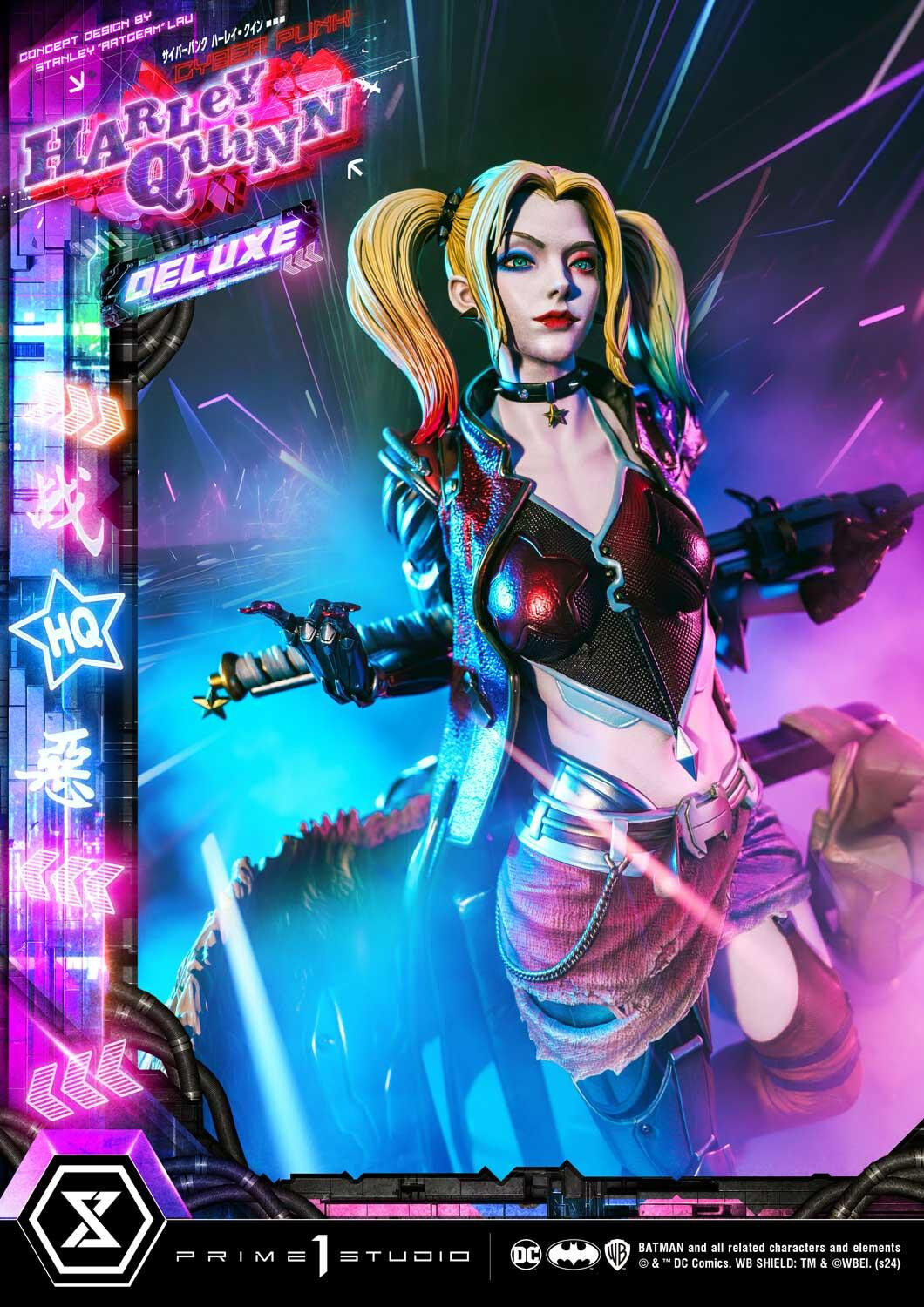 Batman - Bud - Harley Quinn - Lou - Ultimate Premium Masterline  (UPMDC-08DXS) - 1/4 - Cyberpunk, DX Bonus Version (Prime 1 Studio) photo 35