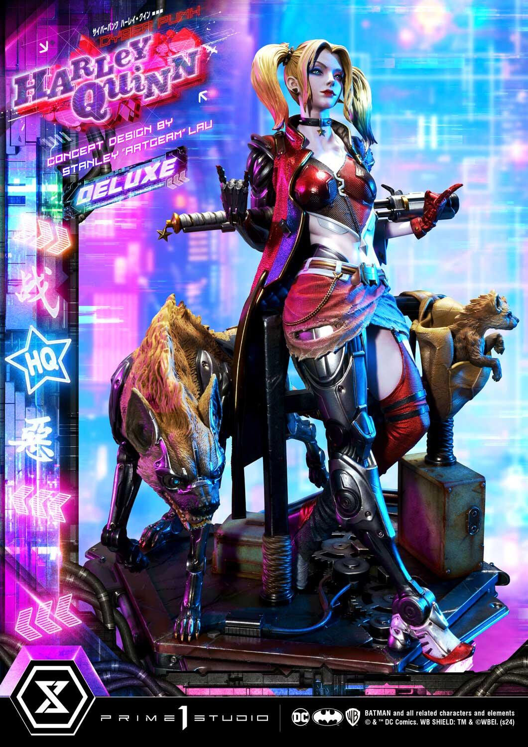 Batman - Bud - Harley Quinn - Lou - Ultimate Premium Masterline  (UPMDC-08DXS) - 1/4 - Cyberpunk, DX Bonus Version (Prime 1 Studio) photo 37