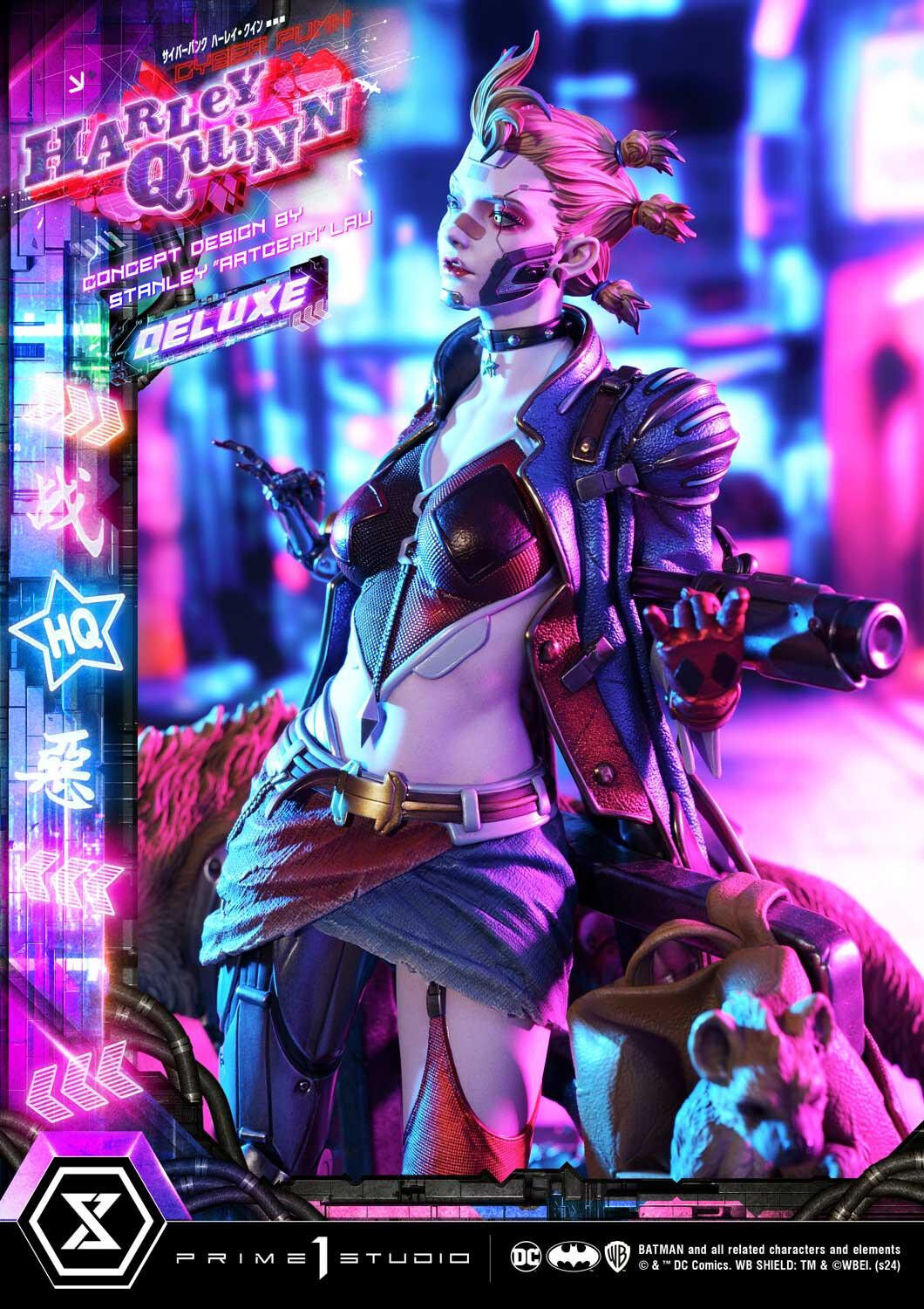 Batman - Bud - Harley Quinn - Lou - Ultimate Premium Masterline  (UPMDC-08DXS) - 1/4 - Cyberpunk, DX Bonus Version (Prime 1 Studio) photo 39
