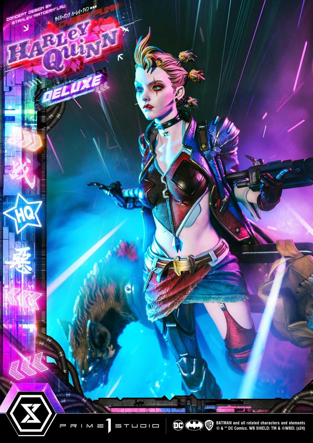 Batman - Bud - Harley Quinn - Lou - Ultimate Premium Masterline  (UPMDC-08DXS) - 1/4 - Cyberpunk, DX Bonus Version (Prime 1 Studio) photo 41