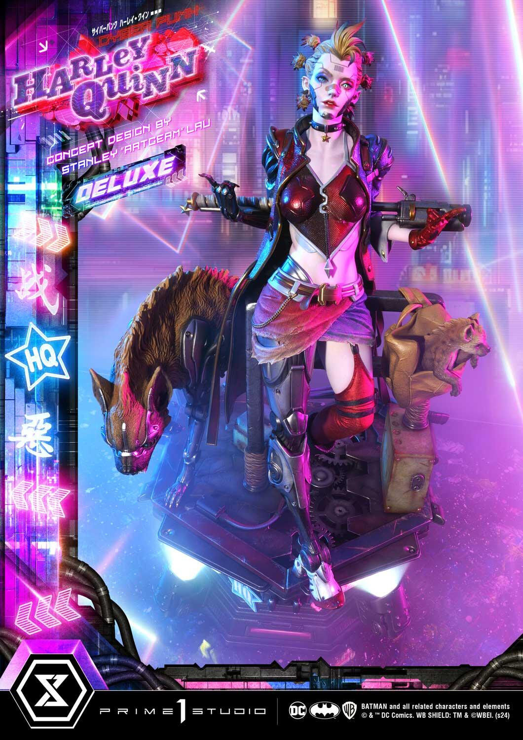 Batman - Bud - Harley Quinn - Lou - Ultimate Premium Masterline  (UPMDC-08DXS) - 1/4 - Cyberpunk, DX Bonus Version (Prime 1 Studio) photo 46