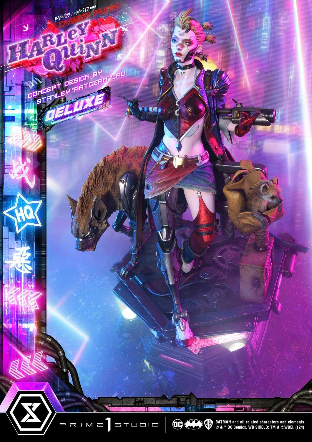 Batman - Bud - Harley Quinn - Lou - Ultimate Premium Masterline  (UPMDC-08DXS) - 1/4 - Cyberpunk, DX Bonus Version (Prime 1 Studio) photo 48