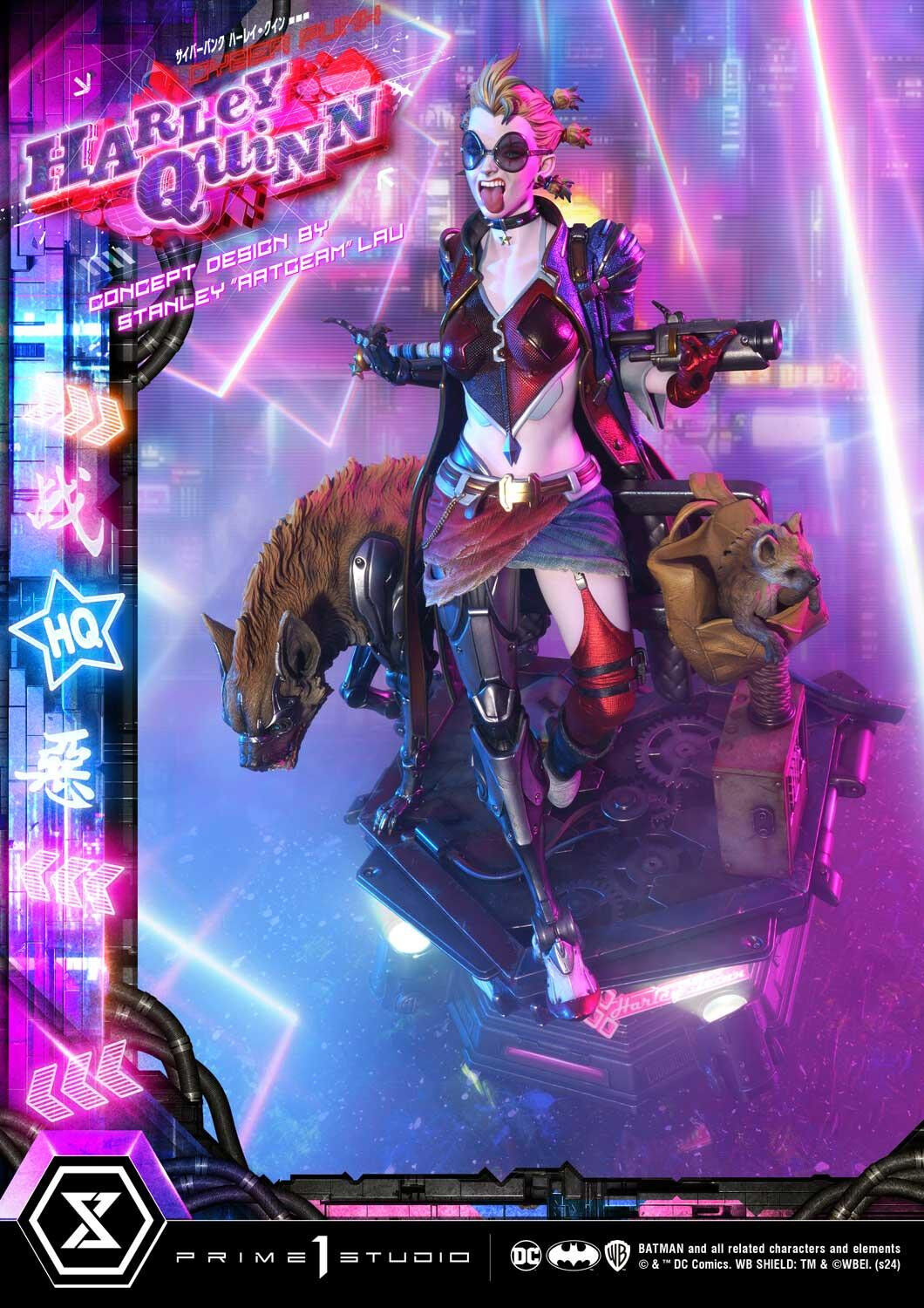 Batman - Bud - Harley Quinn - Lou - Ultimate Premium Masterline  (UPMDC-08DXS) - 1/4 - Cyberpunk, DX Bonus Version (Prime 1 Studio) photo 52
