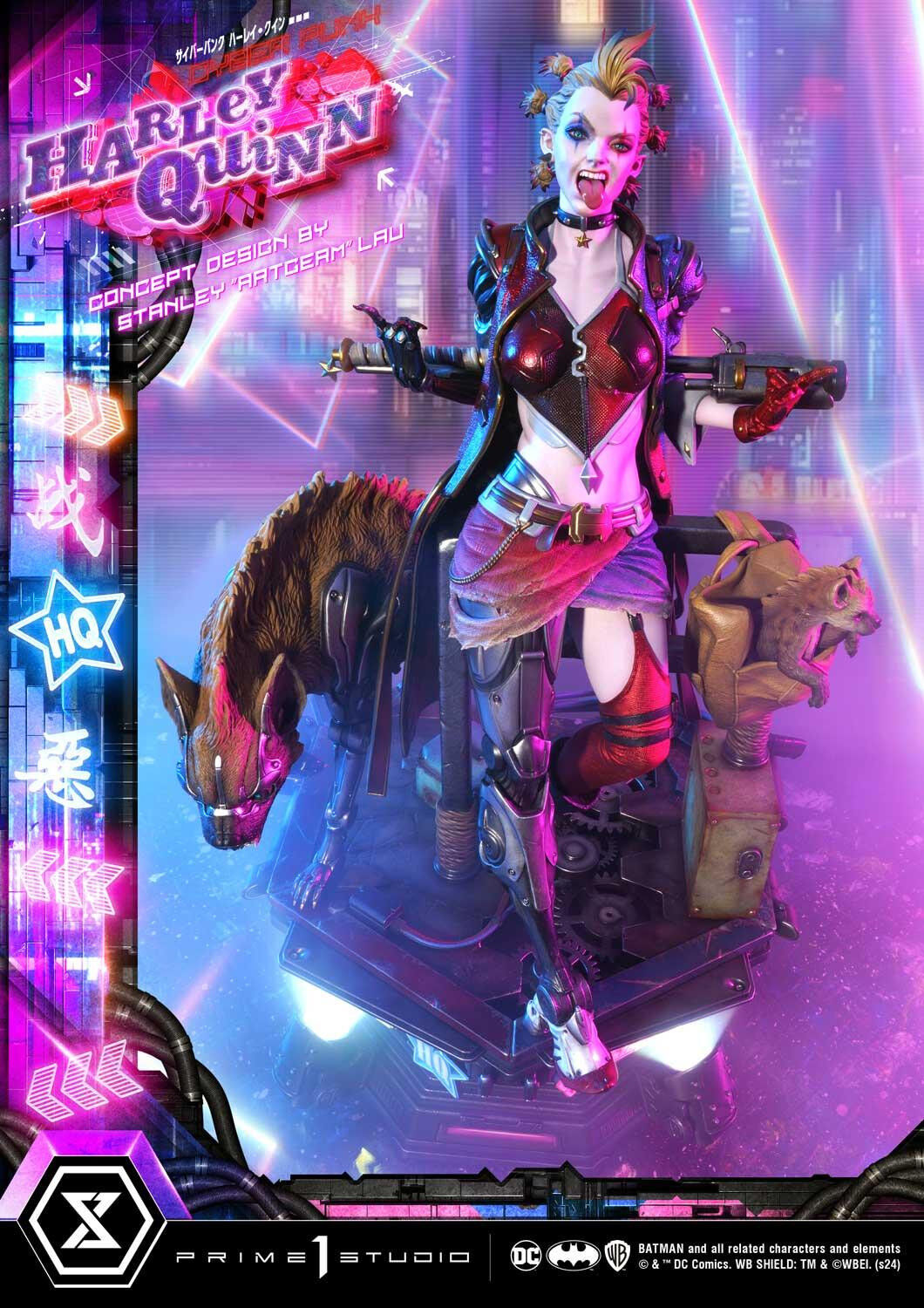 Batman - Bud - Harley Quinn - Lou - Ultimate Premium Masterline  (UPMDC-08DXS) - 1/4 - Cyberpunk, DX Bonus Version (Prime 1 Studio) photo 59