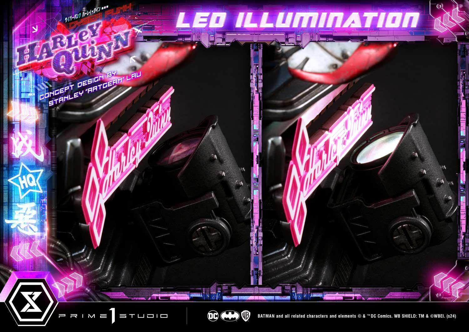 Batman - Bud - Harley Quinn - Lou - Ultimate Premium Masterline  (UPMDC-08DXS) - 1/4 - Cyberpunk, DX Bonus Version (Prime 1 Studio) photo 69
