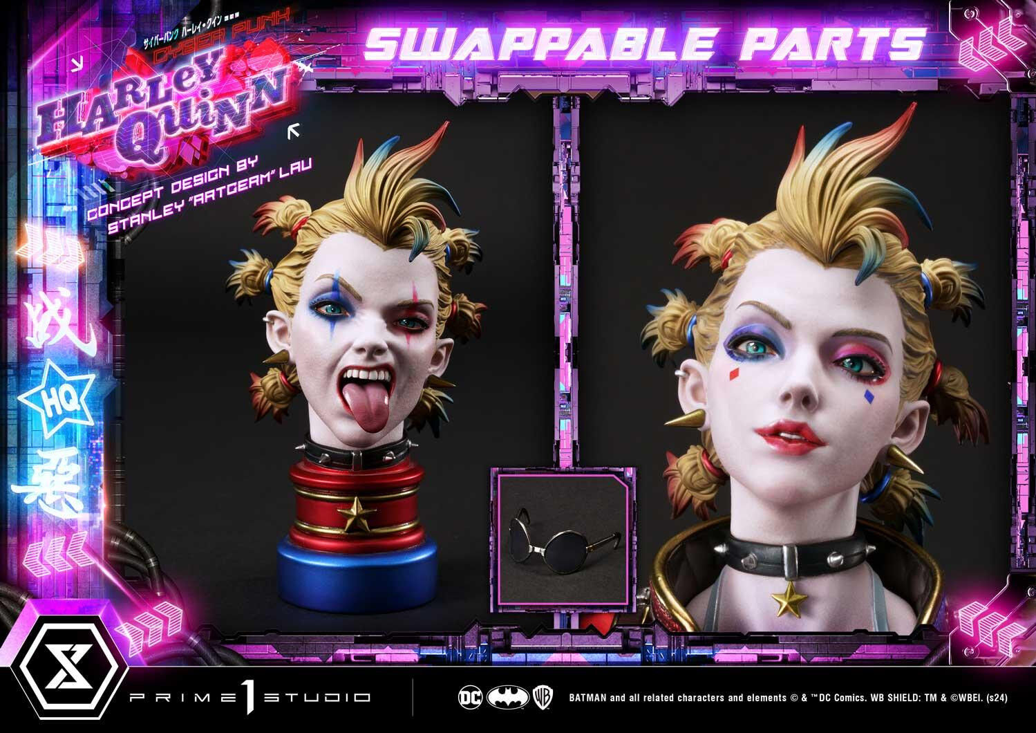 Batman - Bud - Harley Quinn - Lou - Ultimate Premium Masterline  (UPMDC-08DXS) - 1/4 - Cyberpunk, DX Bonus Version (Prime 1 Studio) photo 70