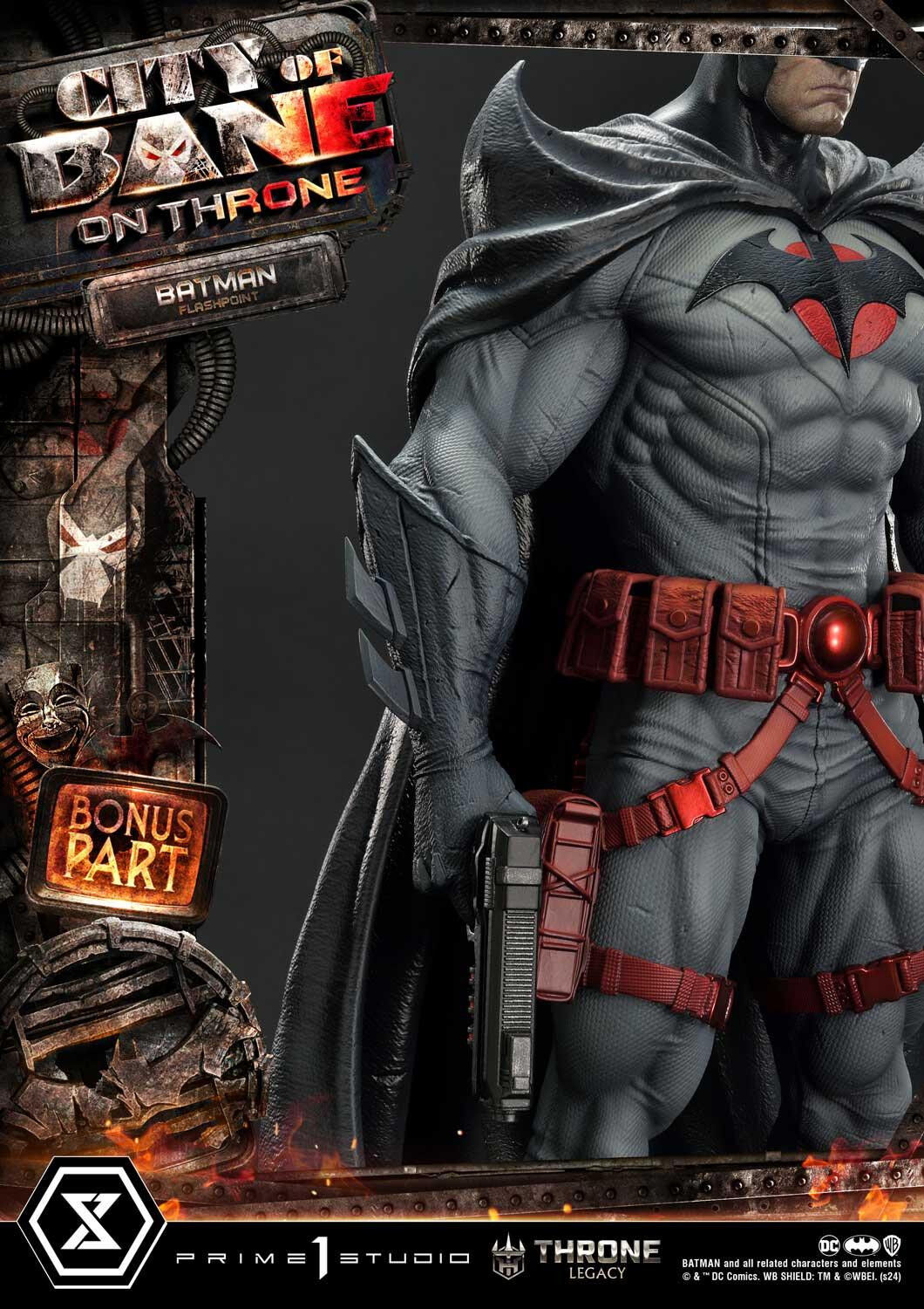 Batman: City of Bane - Batman (Thomas Wayne) - Throne Legacy  (TLCDC-06S) - 1/4 - Bonus Version (Prime 1 Studio) photo 15