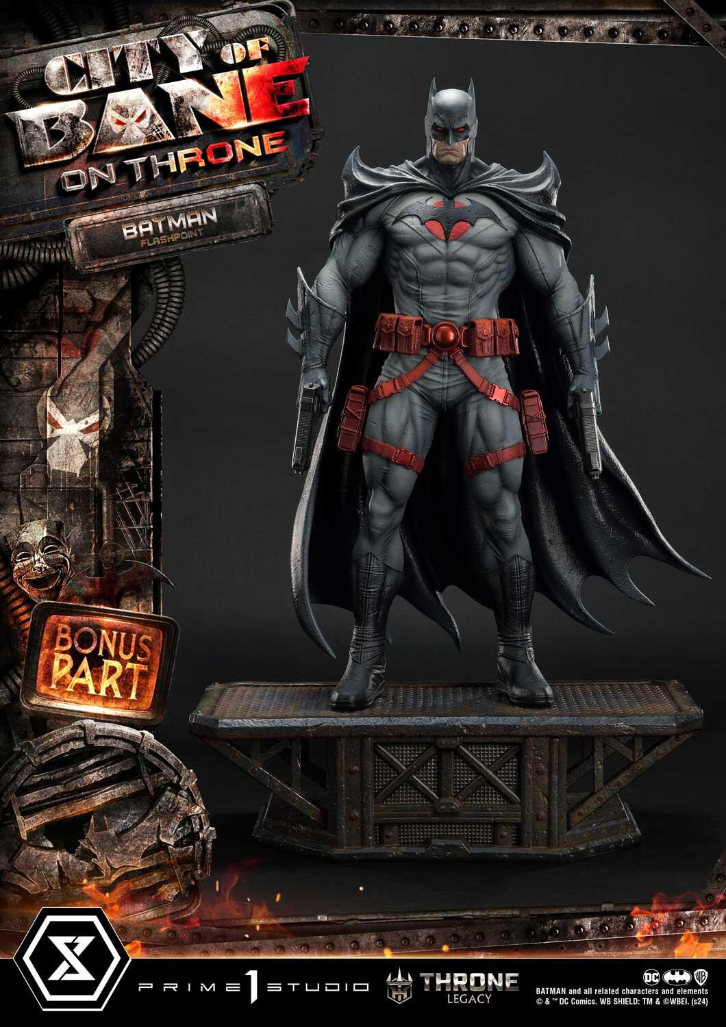 Batman: City of Bane - Batman (Thomas Wayne) - Throne Legacy  (TLCDC-06S) - 1/4 - Bonus Version (Prime 1 Studio) photo 16