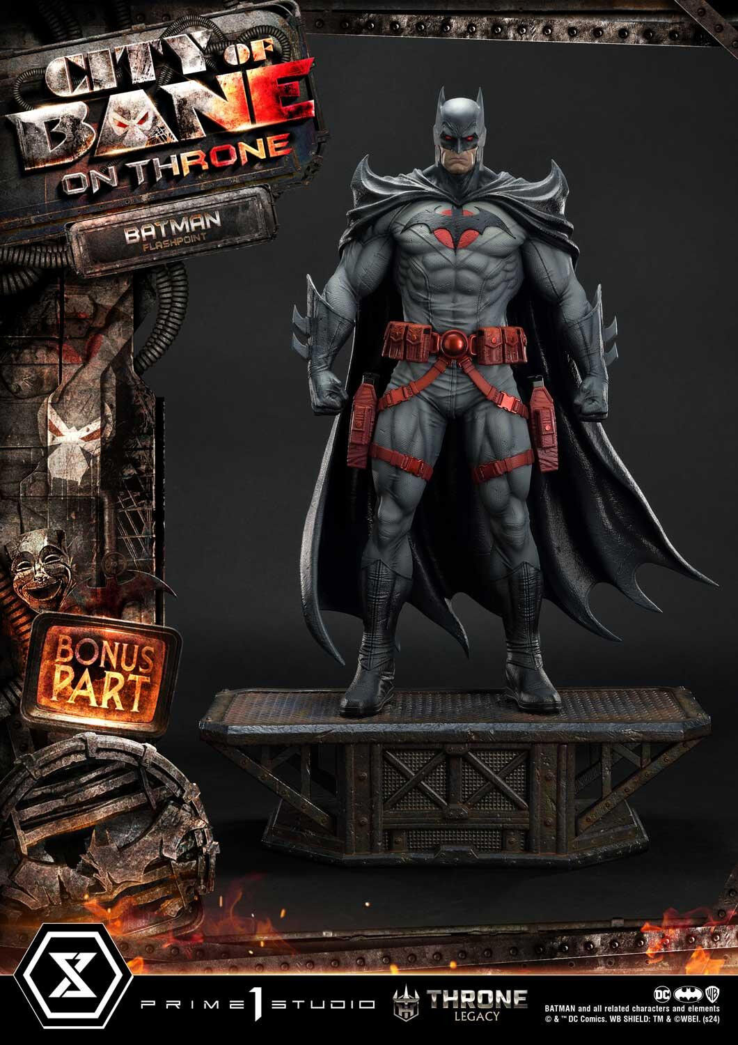 Batman: City of Bane - Batman (Thomas Wayne) - Throne Legacy  (TLCDC-06S) - 1/4 - Bonus Version (Prime 1 Studio) photo 17