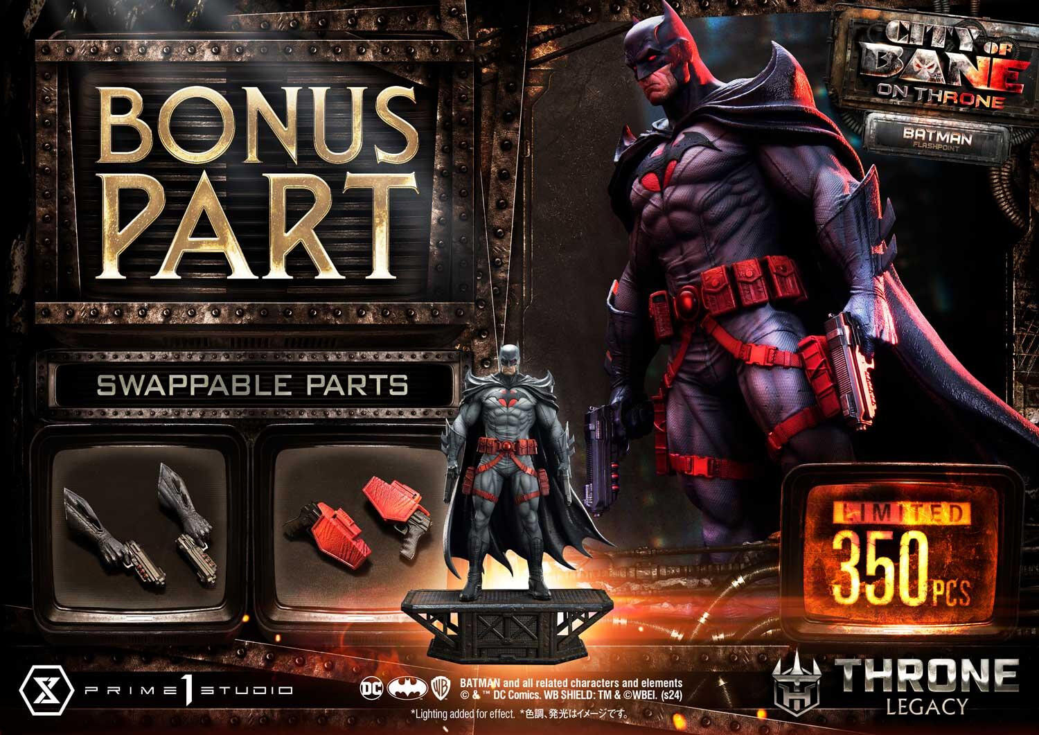 Batman: City of Bane - Batman (Thomas Wayne) - Throne Legacy  (TLCDC-06S) - 1/4 - Bonus Version (Prime 1 Studio) photo 24