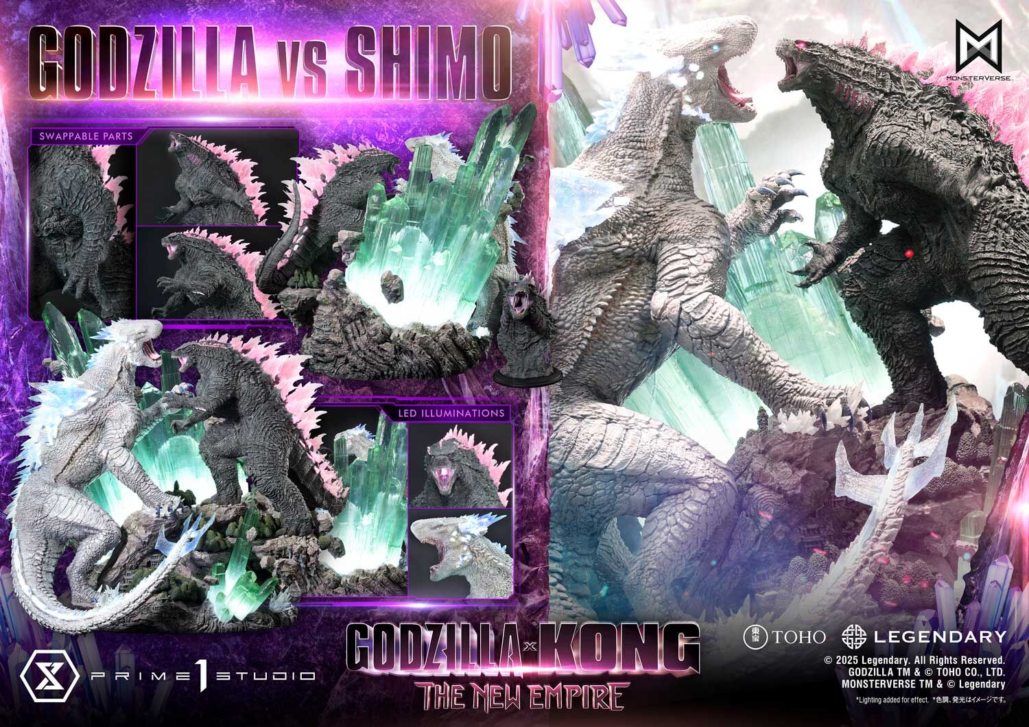 Godzilla x Kong: The New Empire - Gojira Evolved - Shimo - Ultimate Diorama Masterline (UDMGXK-01S) - Bonus Version (Prime 1 Studio) photo 74