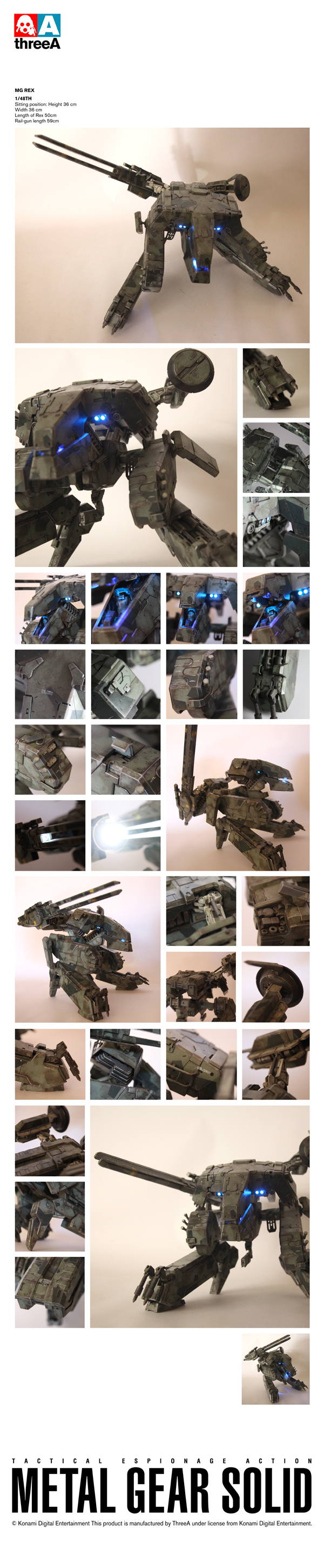 Metal Gear Solid - Metal Gear Rex - Solid Snake - 1/48 (3A Toys) photo 4