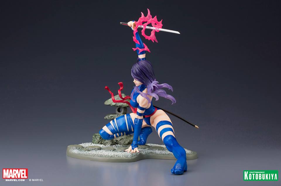 X-Men - Psylocke - Bishoujo Statue - Marvel x Bishoujo - 1/7 - Classic X-Men Era, BLUE OUTFIT (Kotobukiya) photo 10