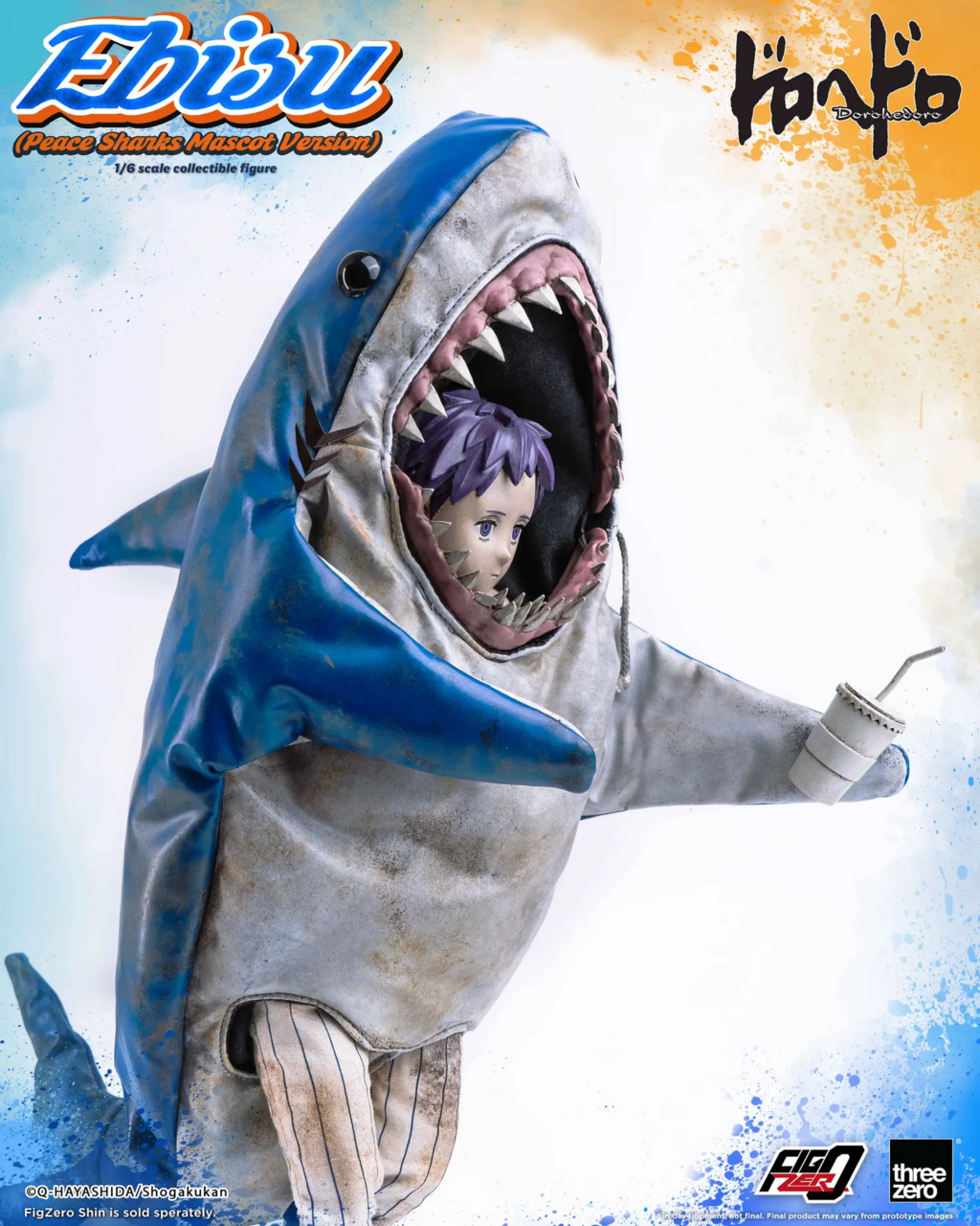 Dorohedoro - Ebisu - FigZero - 1/6 - Peace Sharks Mascot Version (ThreeZero)