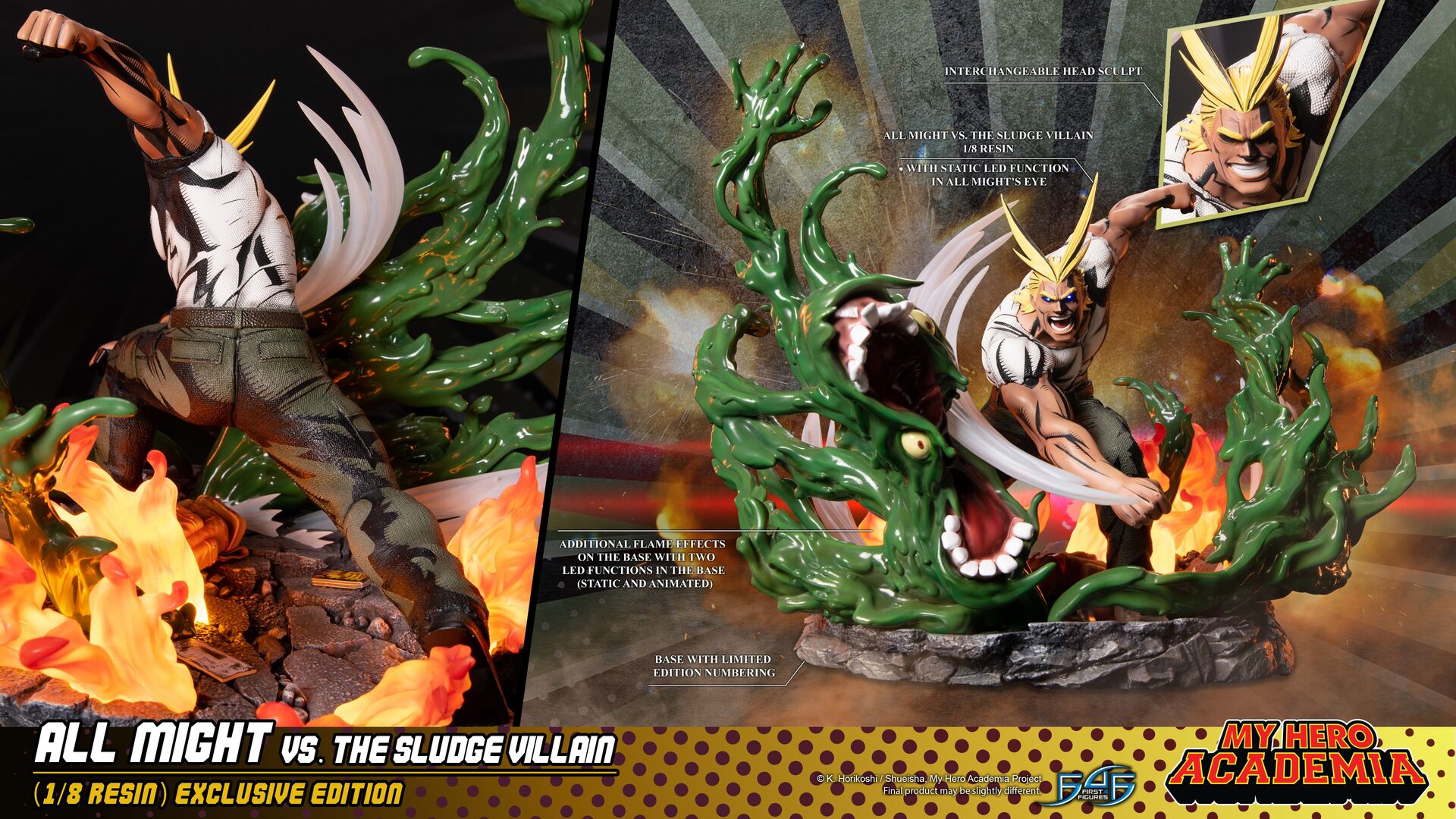 Boku no Hero Academia - All Might - Sludge Villain - 1/8 - Exclusive Edition (First 4 Figures) photo 28