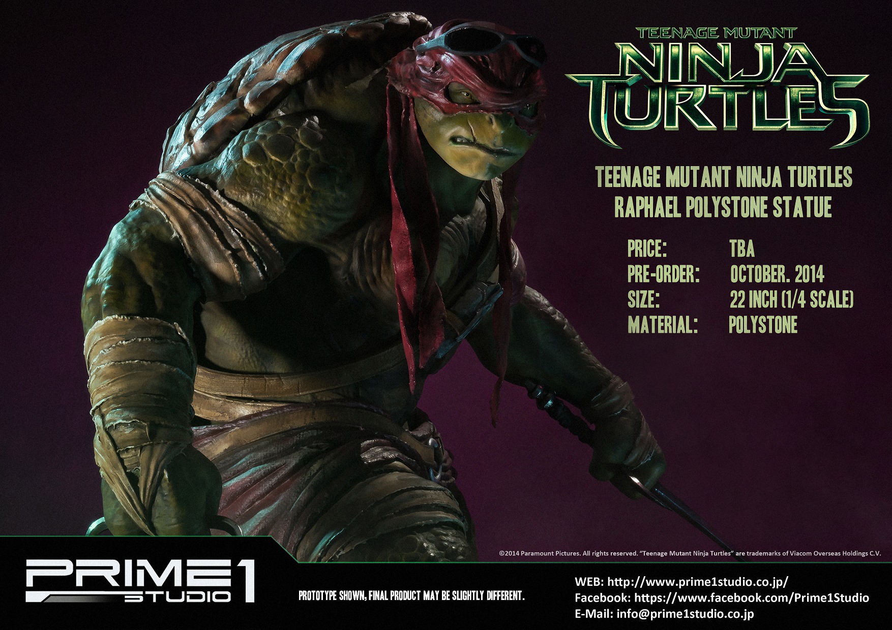 Teenage Mutant Ninja Turtles (2014) - Raphael - Museum Masterline Series  (MMTMNT-01) - 1/4 (Prime 1 Studio) photo 10