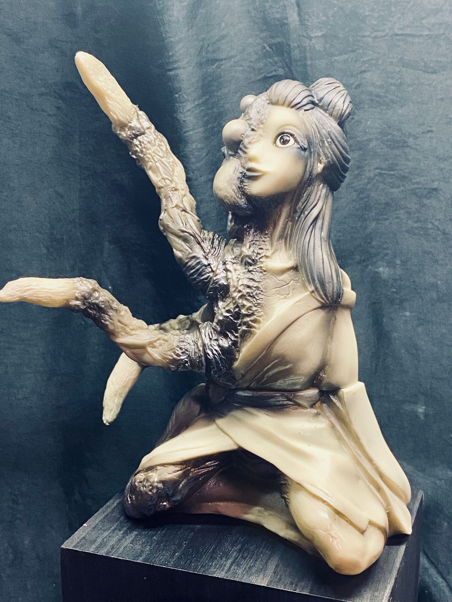 Original - Sofubi Figure - Shinsetsu: Mononoke Shoujo - Jorōgumo -c minus colour ver. (Hikari Toys) photo 5