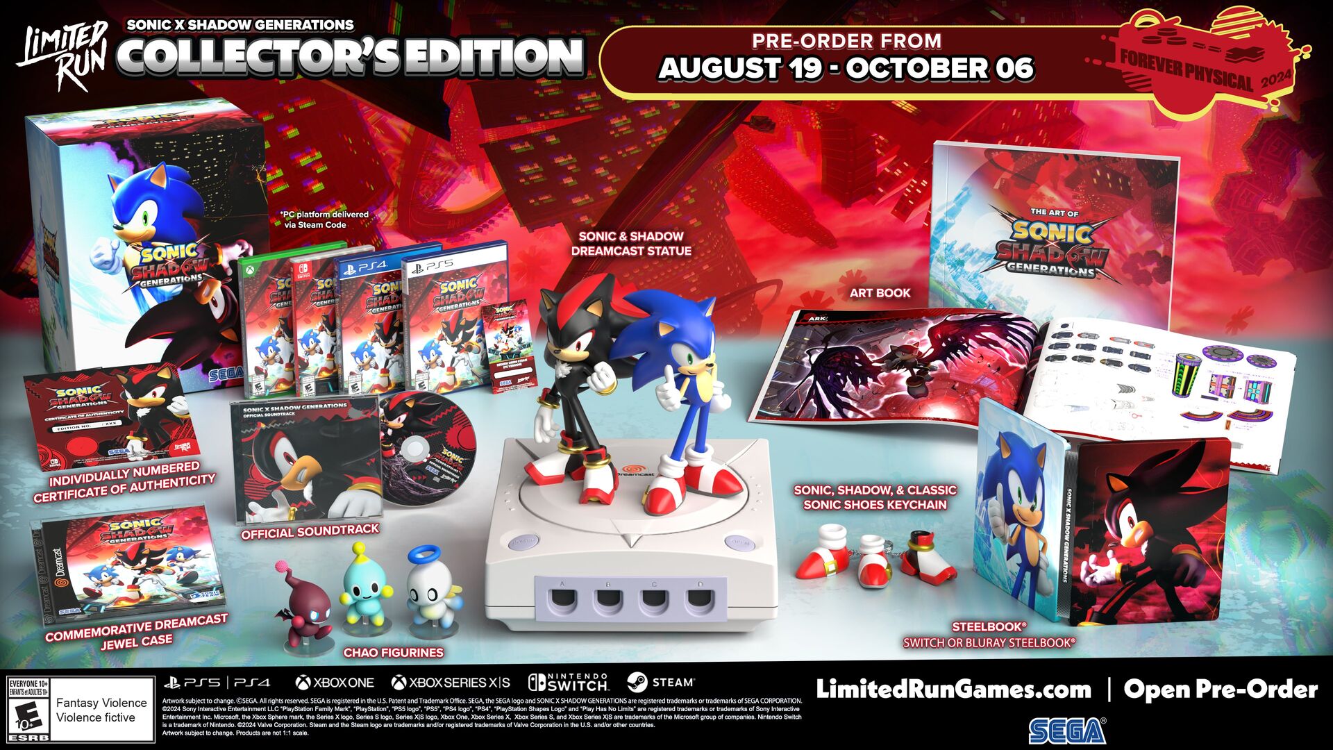 Sonic x Shadow Generations - Shadow the Hedgehog - Sonic the Hedgehog (Limited Run Games, SEGA)