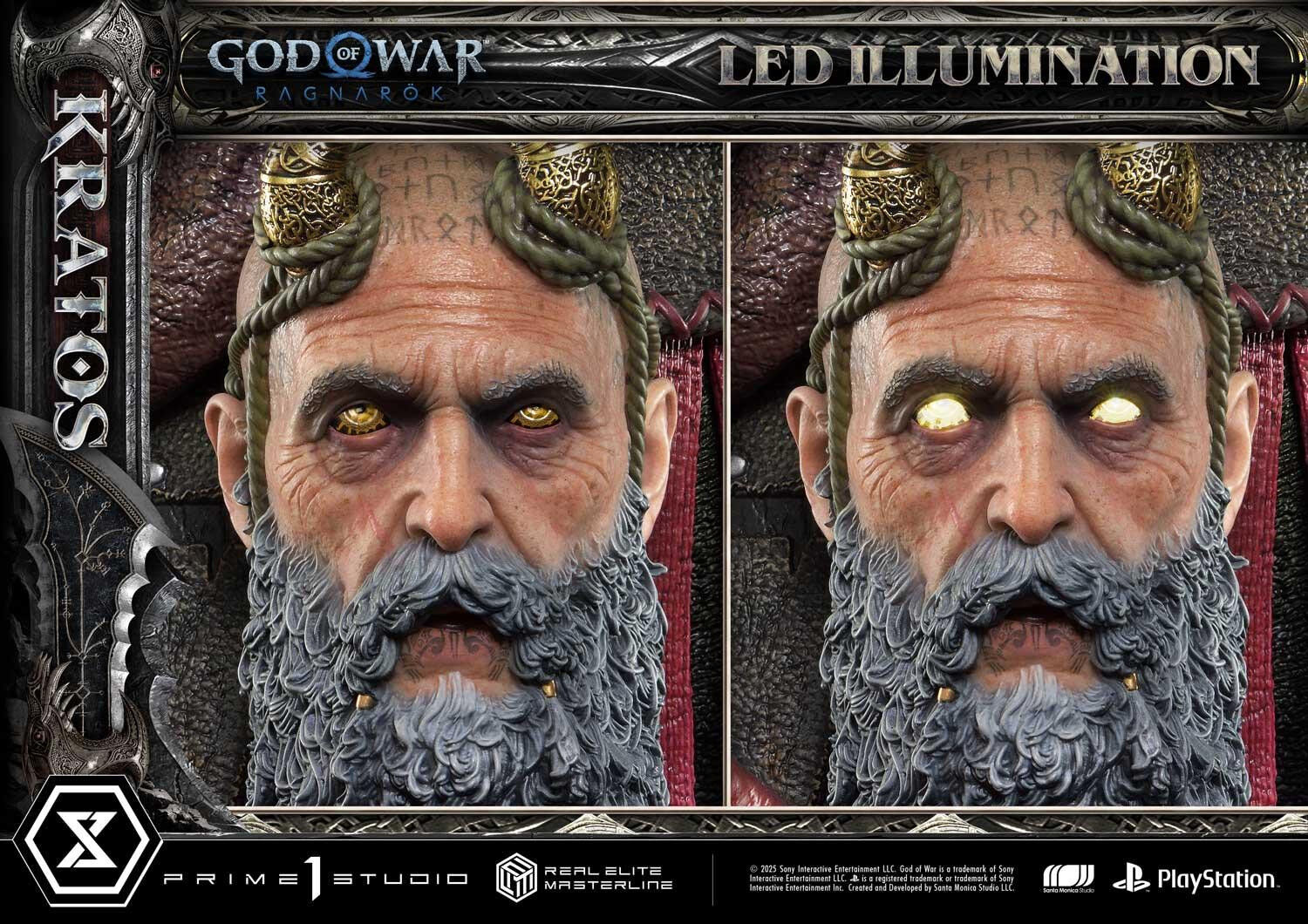 God of War Ragnarök - Dreki - Kratos - Mimir - Real Elite Masterline  (REMGOW-01) - 1/3 (Prime 1 Studio) photo 31